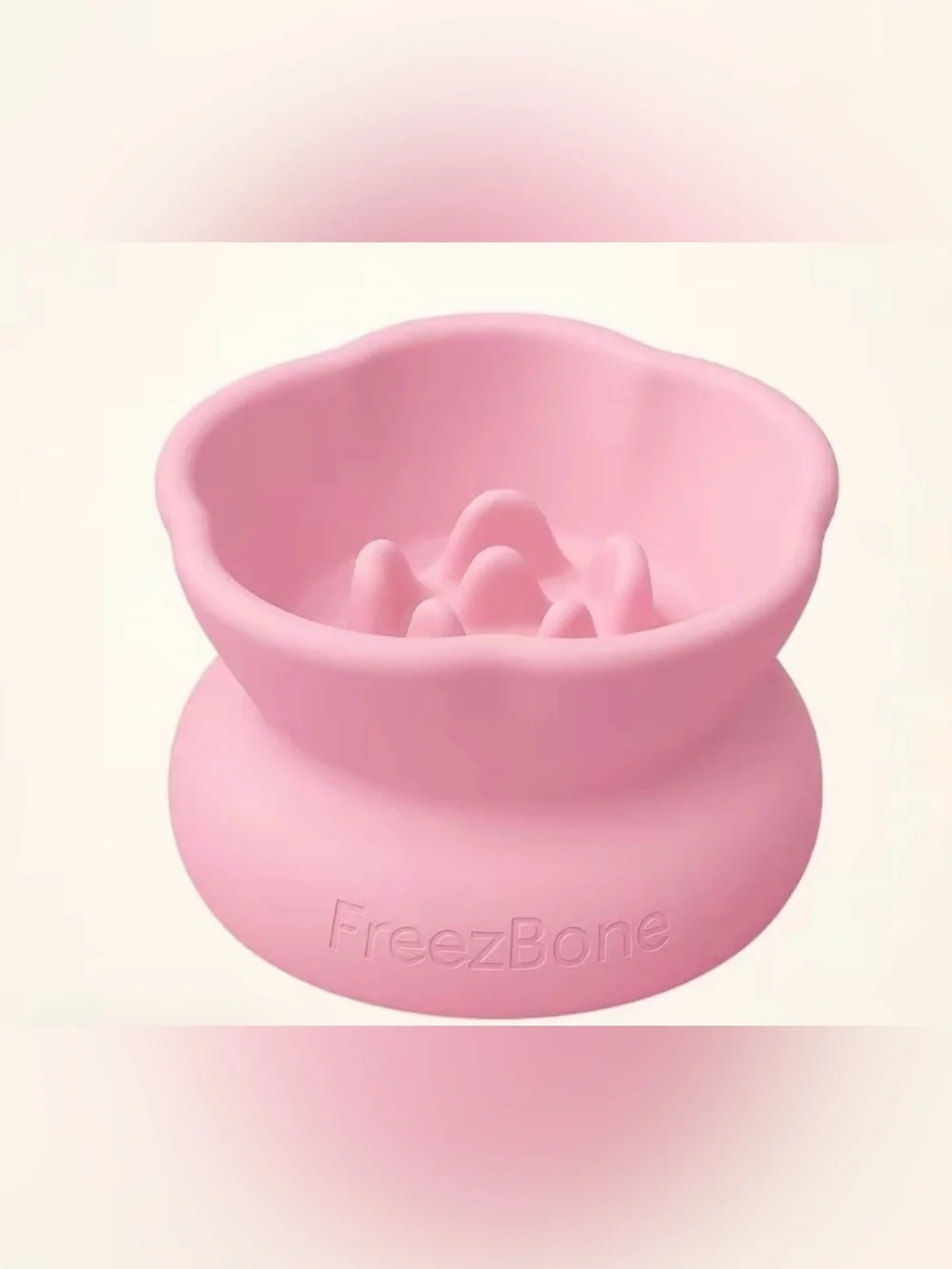 Freezbone Large Pink Flower Freezer you, treat bowl NEW sealed up to 90 pounds